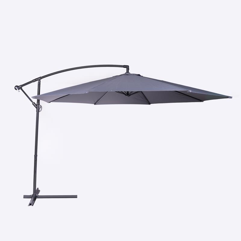 haakje Onbeleefd telescoop 1 extra stevige en luxe xxxl zweefparasol, diameter van 3,5 meter, kleur  antraciet grijs