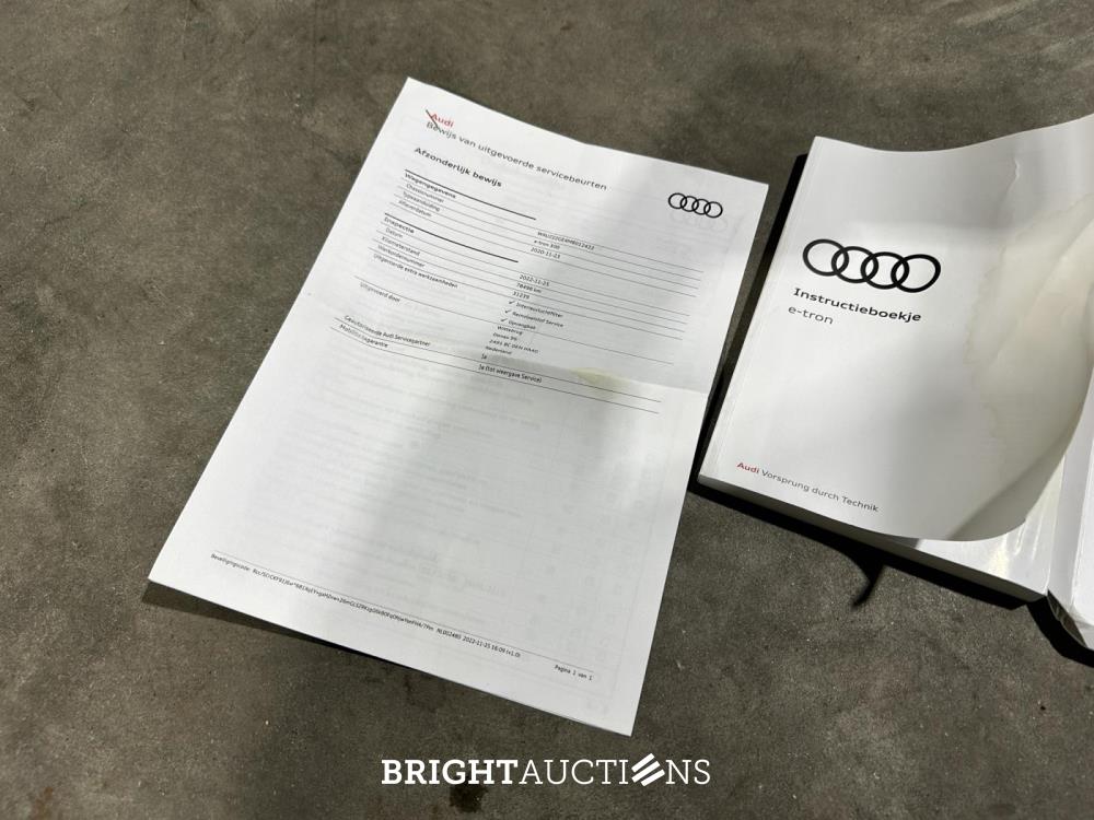 Audi e-tron 55 quattro edition 95 kWh 408pk 2020 (Origineel-NL + 1e eigenaar), K-077-BL
