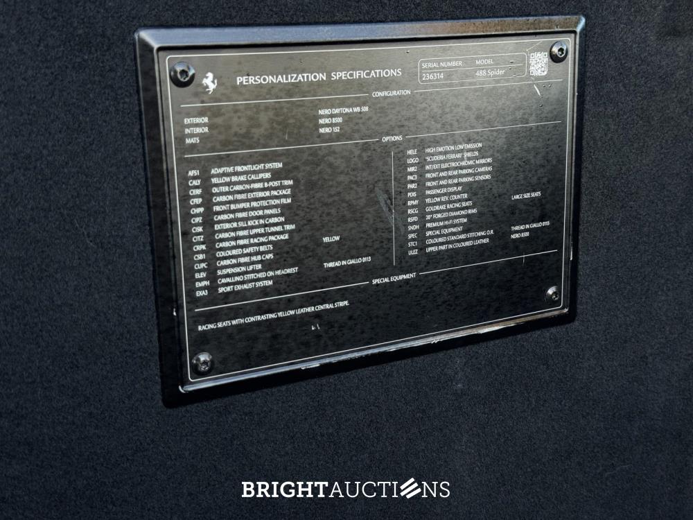 Ferrari 488 Spider HELE 3.9 V8 -Full Carbon- 670pk 2018, GFG-98-P
