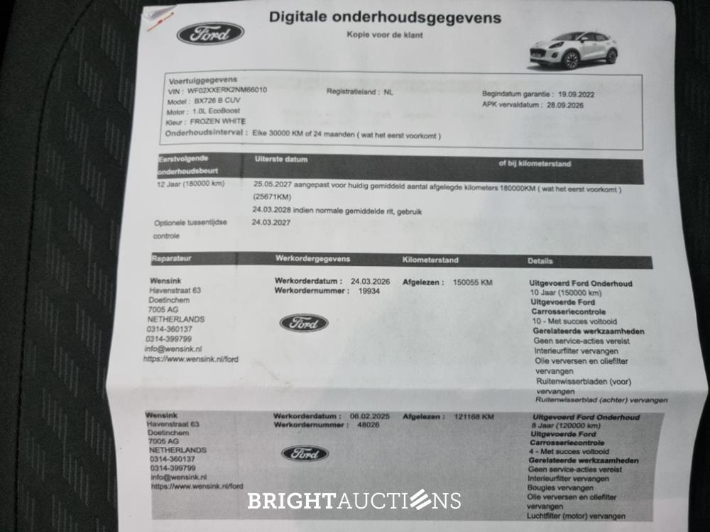 Ford Puma Hybrid Titanium 1.0 EcoBoost 125pk 2022 (Origineel-NL), R-240-JZ