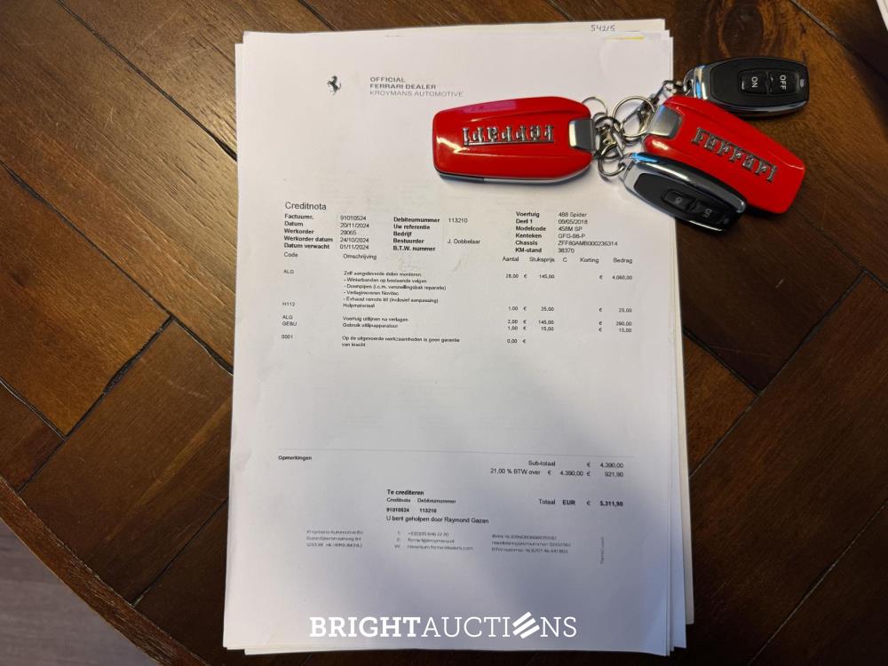 Ferrari 488 Spider HELE 3.9 V8 -Full Carbon- 670pk 2018, GFG-98-P
