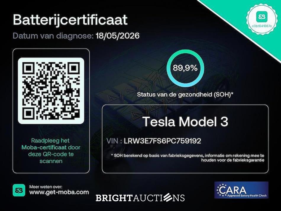 Tesla Model 3 Standard RWD Plus 60 kWh 238pk 2023 (Origineel-NL), S-225-TN