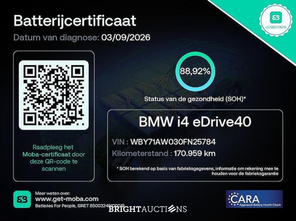BMW i4 eDrive40 High Executive M-pakket 84 kWh 340pk 2022 (Origineel-NL), R-620-FS