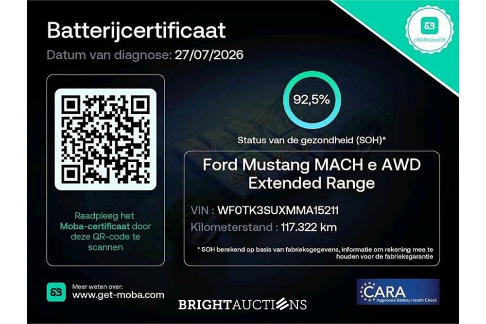 Ford Mustang Extended AWD 98 kWh 2021 (Origineel-NL), L-825-PD