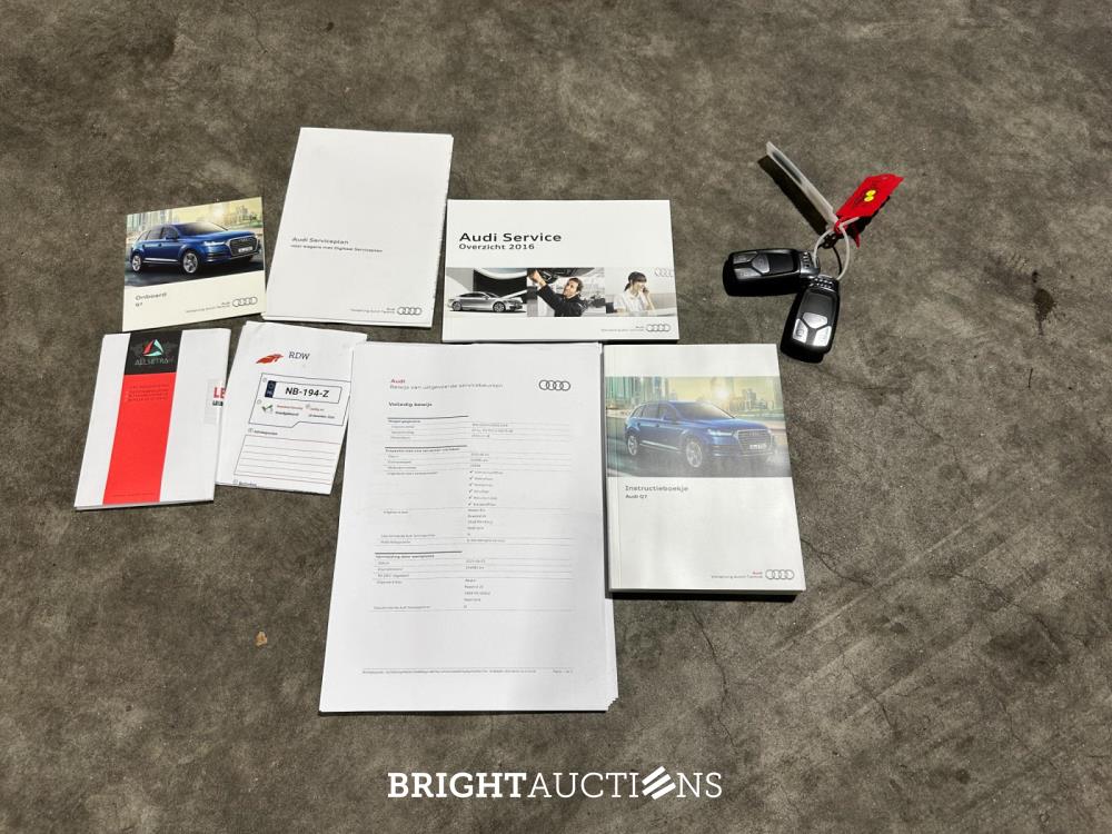 Audi Q7 3.0 TDI V6 e-tron Quattro Sport S-Line 258pk 2016 (Origineel-NL & 1e Eigenaar) Plug-In Hybrid, NB-194-Z (BTW AUTO)