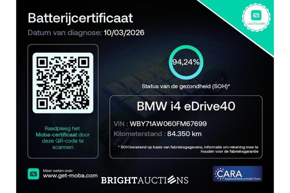 BMW i4 eDrive40 High Executive 84 kWh 340pk 2022 (Origineel-NL), P-888-HD