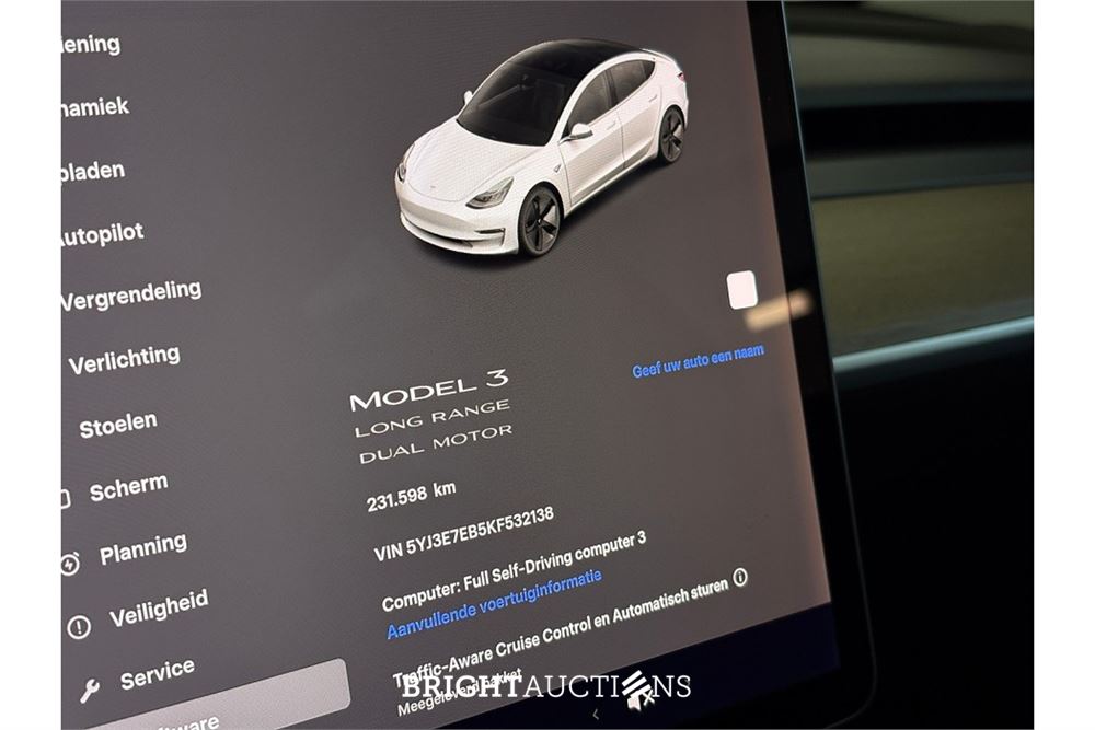 Tesla Model 3 Long Range AWD 75 kWh 2019 (Origineel-NL), G-315-PH