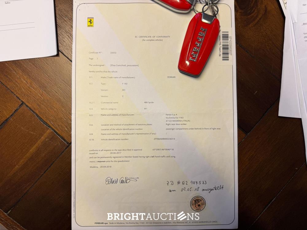 Ferrari 488 Spider HELE 3.9 V8 -Full Carbon- 670pk 2018, GFG-98-P
