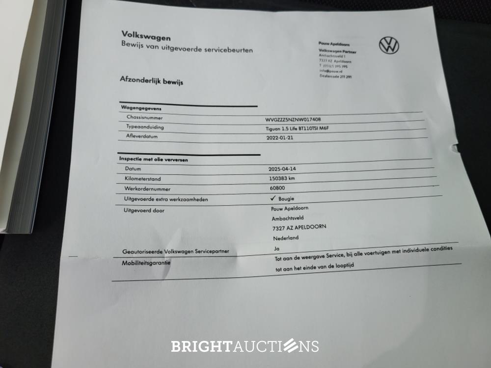 Volkswagen Tiguan Life Business 1.5 TSI 150pk 2022 (Origineel-NL), N-324-VR