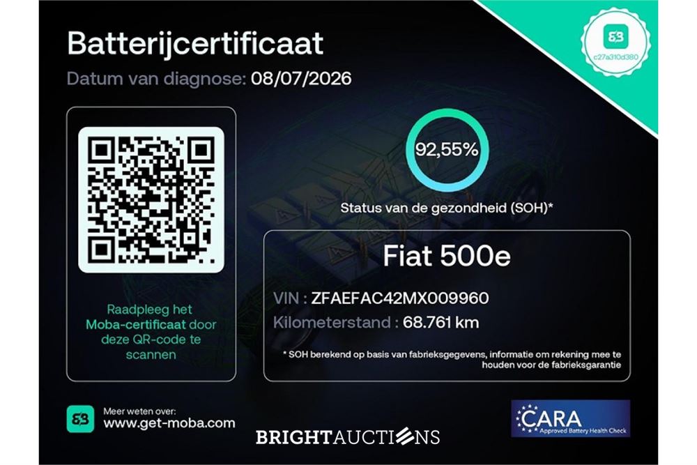 Fiat 500 Icon 42 kWh 2020 (Origineel-NL), K-320-KL