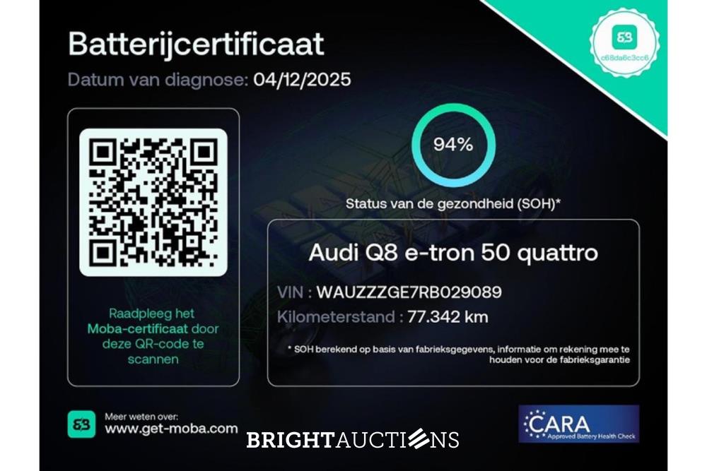 Audi Q8 e-tron 50 Advanced Edition Quattro 95 kWh 340pk 2023 (Origineel-NL), T-481-TT