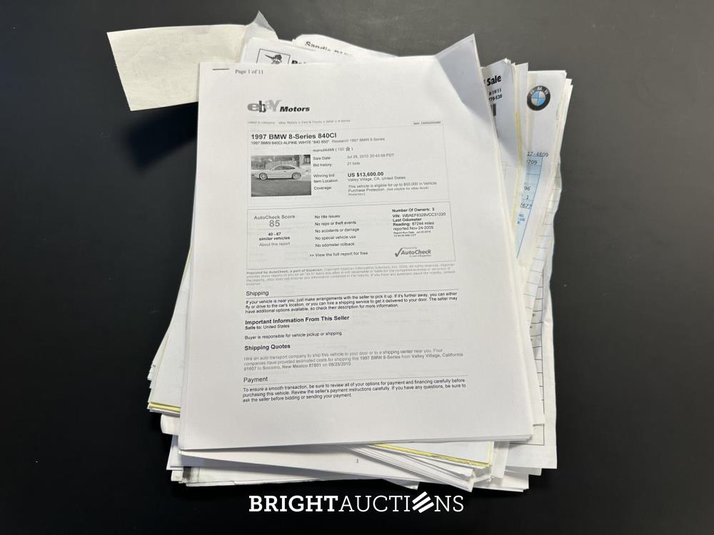 BMW 840Ci 4.4 V8 8-Serie 275PK 1997