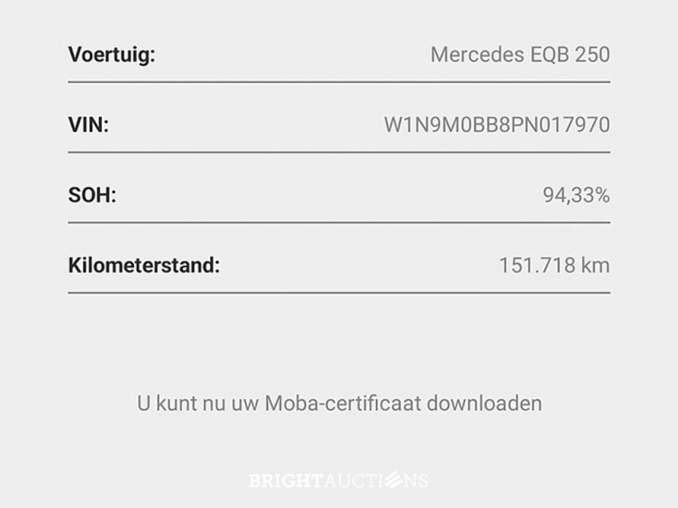 Mercedes-Benz EQB 25067 Luxury Line 67 kWh 190pk 2022 (Origineel-NL) EQB-Klasse, R-634-KH