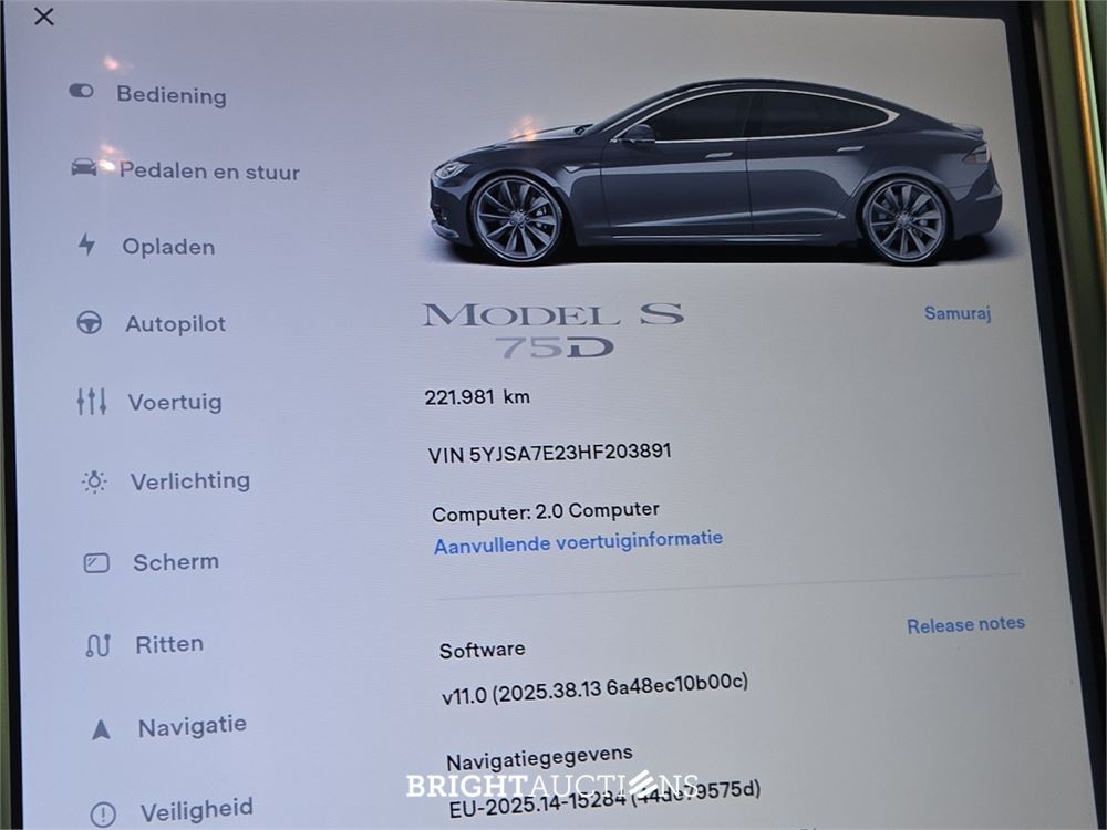 Tesla Model S 75D Base 334pk 2017 (Origineel-NL), PV-369-G