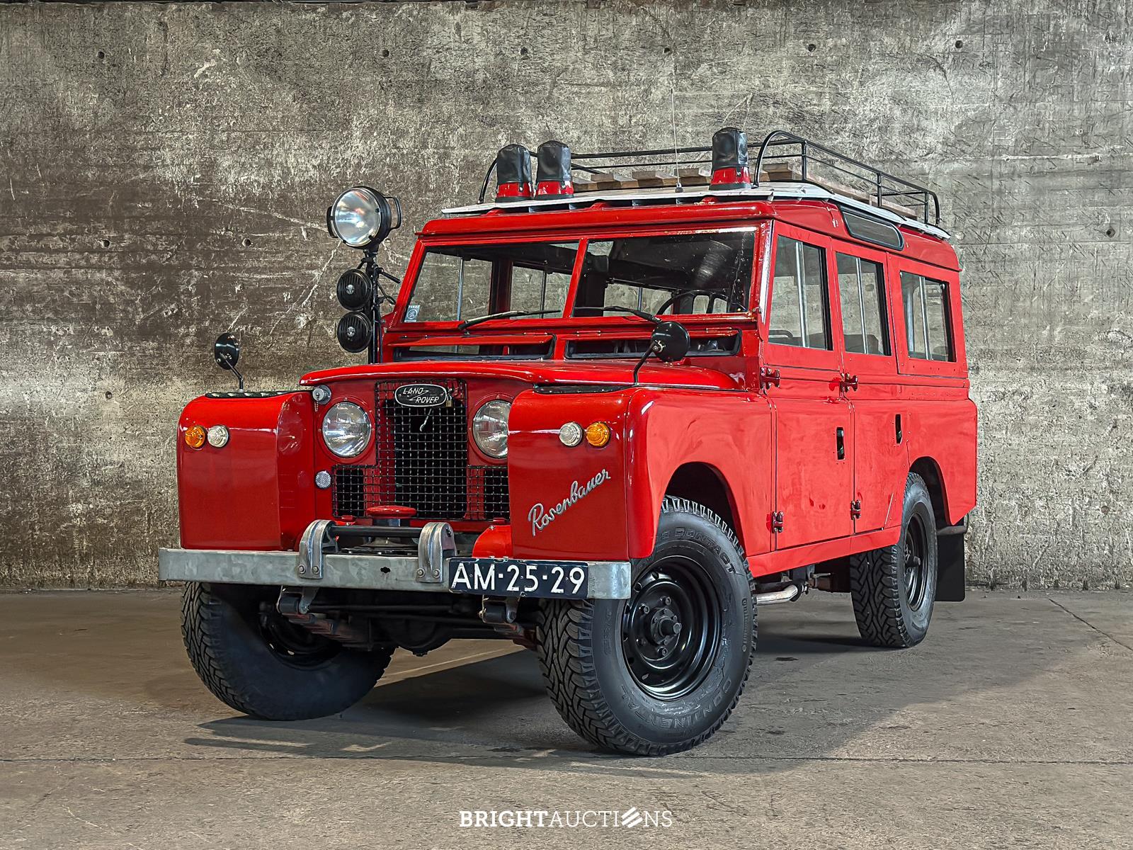 Land Rover 109 Series II BRANDWEER 78pk 1969, AM-25-29 – kavel bij Bright Auctions, Netherlands