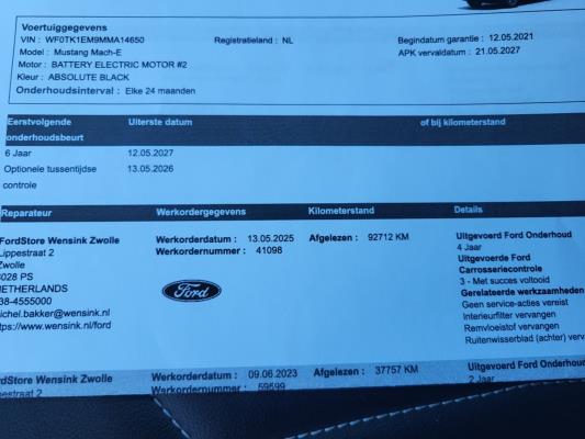 Ford Mustang Mach-E RWD 75 kWh 258pk 2021 (Origineel-NL), L-434-GR
