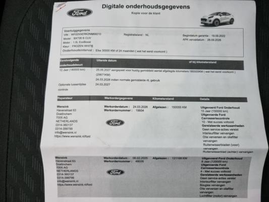 Ford Puma Hybrid Titanium 1.0 EcoBoost 125pk 2022 (Origineel-NL), R-240-JZ