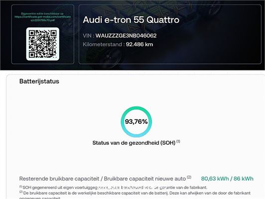 Audi e-tron 55 Advanced edition Plus Quattro 95 kWh 2022 (Origineel-NL), R-522-GX