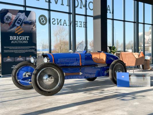 BRIGHT AUCTIONS: Bugatti Type 59 Junior Car Baby 3 – 75% schaal, 110cc, 7pk – 2018/2019