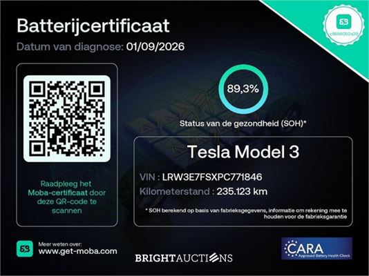 Tesla Model 3 RWD 60 kWh 283pk 2023 (Origineel-NL), S-157-TN