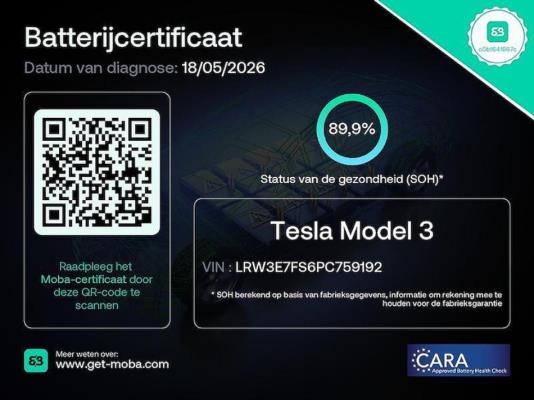 Tesla Model 3 Standard RWD Plus 60 kWh 238pk 2023 (Origineel-NL), S-225-TN