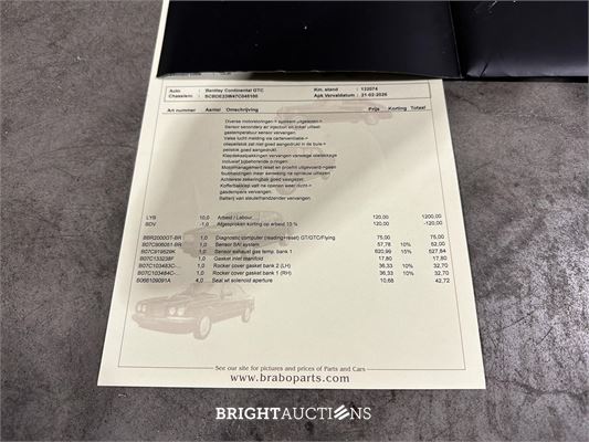 Bentley Continental GTC 6.0 W12 560pk 2012 (Origineel-NL), 47-TT-NB