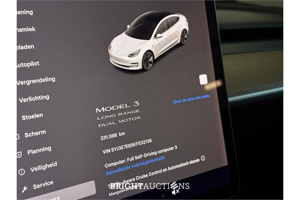 Tesla Model 3 Long Range AWD 75 kWh 2019 (Origineel-NL), G-315-PH