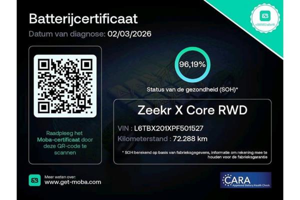 ZEEKR X RWD Long Range 69 kWh 272pk 2024 (Origineel-NL), X-115-RB