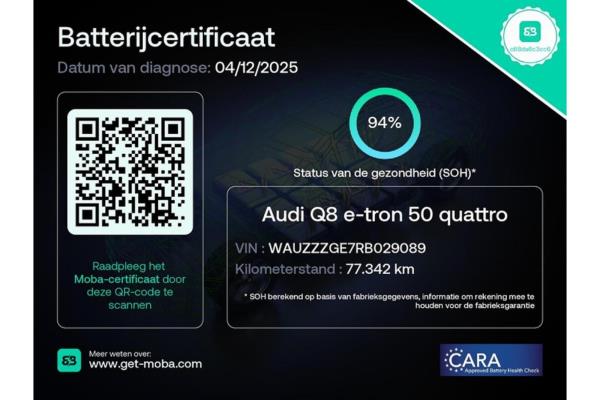 Audi Q8 e-tron 50 Advanced Edition Quattro 95 kWh 340pk 2023 (Origineel-NL), T-481-TT