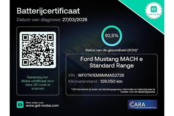 Ford Mustang RWD 75 kWh 269pk 2022 (Origineel-NL), P-598-LD