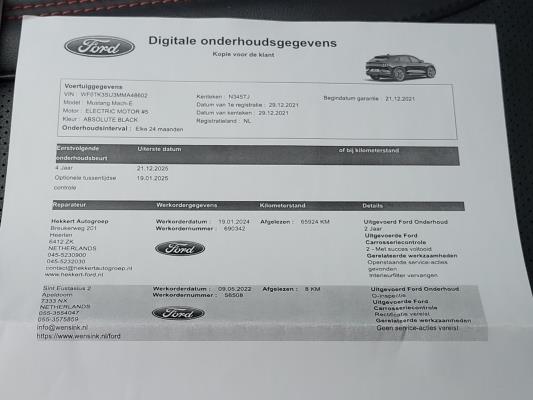 Ford Mustang Mach-E Extended AWD 98 kWh 351pk 2021 (Origineel-NL), N-345-TJ