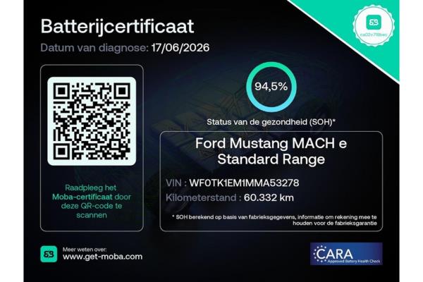 Ford Mustang RWD 75 kWh 269pk 2021 (Origineel-NL), N-606-TP