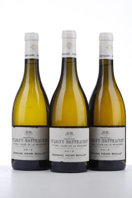 PULIGNY MONTRACHET CLOS DE LA MOUCHERE 2012 - Henri Boillot - 3 Bottles