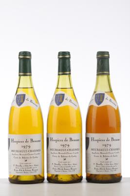 HOSPICES DE BEAUNE MEURSAULT CHARMES CUVEE DE BAHEZRE DE LANLAY 1979 - F. Dessilly - 3 Bottles