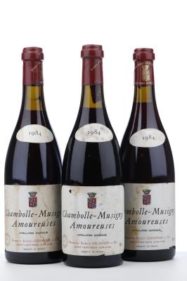 CHAMBOLLE MUSIGNY LES AMOUREUSES 1984 - Robert Groffier - 3 Bottles