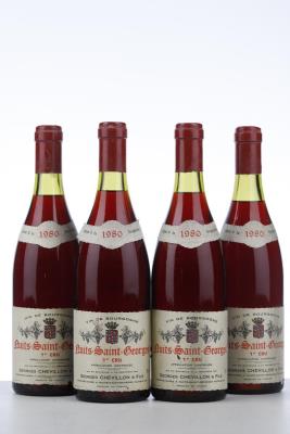 NUITS ST GEORGES 1ER CRU 1980 - Georges Chevillon - 4 Bottles