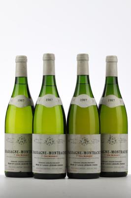 CHASSAGNE MONTRACHET BLANC LES MORGEOTS 1987 - Rene Louis Lequin - 4 Bottles