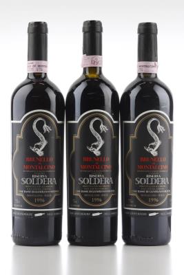 BRUNELLO DI MONTALCINO CASE BASSE RISERVA 1996 - Soldera  - 3 Bottles