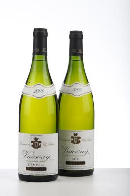 VOUVRAY DOMAINE DU CLOS NAUDIN SEC 1* + DEMI SEC 1* 2005 - Philippe Foreau - 2 Bottles