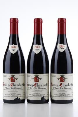 GEVREY CHAMBERTIN LES CHAMPEAUX 2002 - Denis Mortet - 3 Bottles
