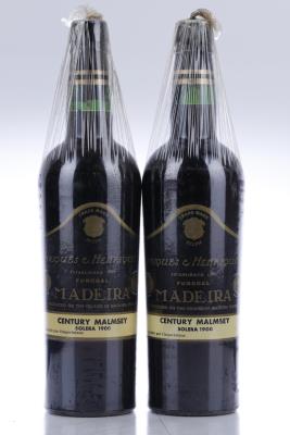 MADEIRA HENRIQUES CENTURY MALMSEY SOLERA 1900 - Henriques & Henriques - Mise en bouteille par L'Importateur - 2 Bottles