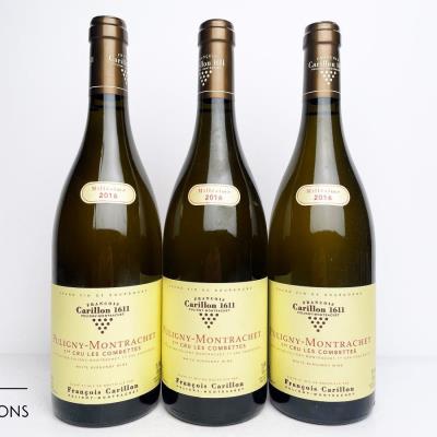 PULIGNY MONTRACHET LES COMBETTES 2016 - François Carillon - 3 Bottles
