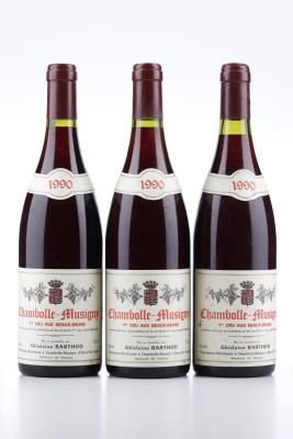 CHAMBOLLE MUSIGNY AUX BEAUX BRUNS 1990 - Ghislaine Barthod - 3 Bottles