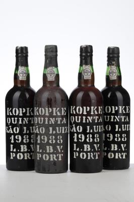 KOPKE QUINTA S.LUIZ LATE BOTTLED VINTAGE PORT 1988 - Kopke - Bottled in 1994 - 4 Bottles