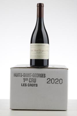 NUITS ST GEORGES LES CROTS 2020 - Domaine des Clos Gregoire Bichot - 6 Bottles - Oc 6
