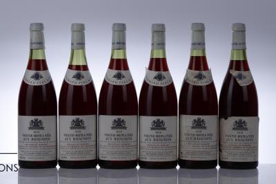 VOSNE ROMANEE AUX REIGNOTS 1978 - Comte Liger Belair Bouchard - 6 Bottles - Owc 6