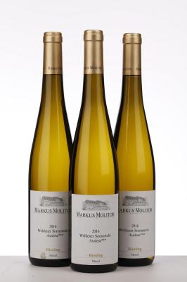 RIESLING WEHLENER SONNENUHR  AUSLESE *** GOLD CAPSULE 2016 - Markus Molitor - 3 Bottles