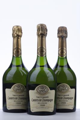 TAITTINGER COMTES DE CHAMPAGNE BLANC DE BLANCS 1989 - Taittinger - 3 Bottles