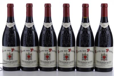 CHATEAUNEUF DU PAPE CLOS DES PAPES 2007 - Paul Avril - 6 Bottles