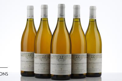 PULIGNY MONTRACHET LES CHAMPS GAINS 1995 - Michel Bouzereau - 6 Bottles